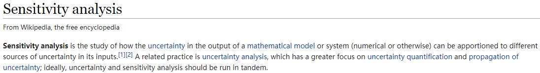 Sensitivity Analysis